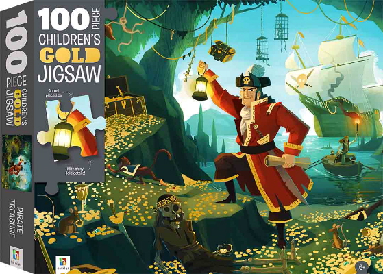 Pirate Treasure: 100 Piece Children's Gold Jigsaw Puzzle
