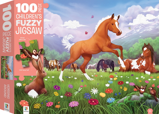Horsing Around: 100 Piece Children's Fuzzy Jigsaw