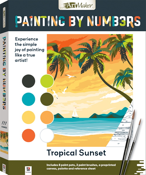Tropical Sunset Painting by Numbers (Art Maker)