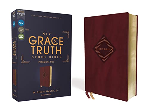NIV, Grace & Truth Personal Size Study Bible (Burgundy Leathersoft)