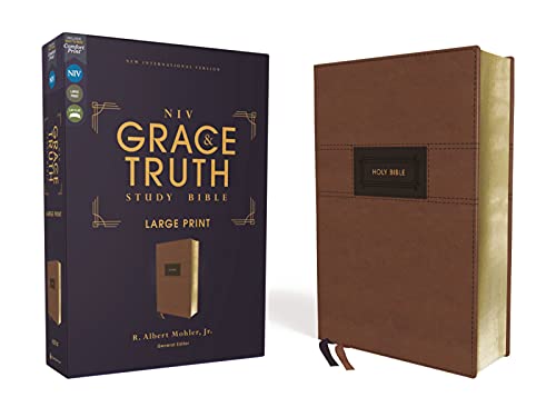NIV Grace & Truth Study Bible Large Print (Brown Leathersoft)