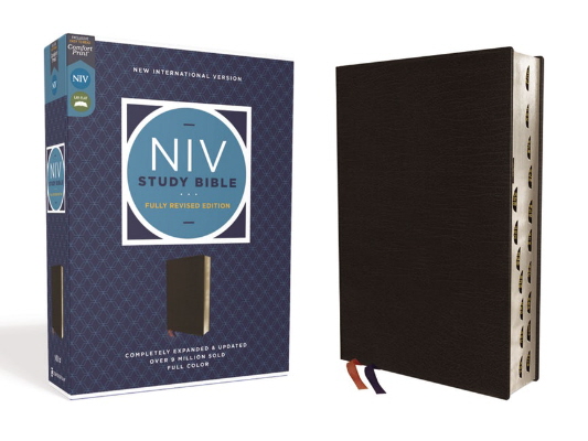 NIV Fully Revised Study Bible (Thumb Indexed, Black Bonded Leather)
