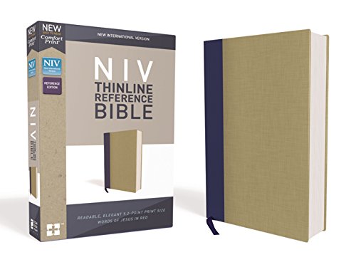 NIV Thinline Reference Bible (Blue/Tan Cloth Over Board)