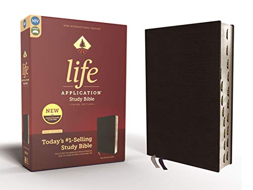 NIV Life Application Study Bible (3rd Edition, Thumb Indexed, Black Bonded Leather)
