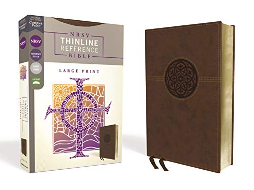NRSV Thinline Reference Bible (Large Print, Brown Leathersoft)