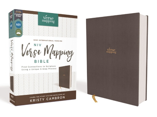 NIV, Comfort Print, Verse Mapping Bible (Gray Cloth Over Board)