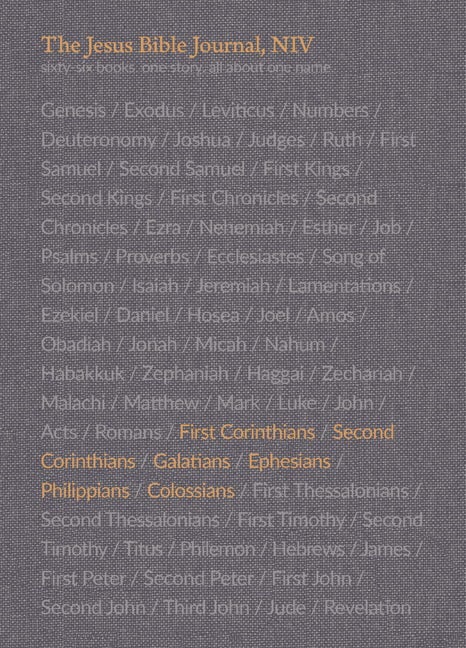 NIV, The Jesus Bible Journal: 1 Corinthians - Colossians,