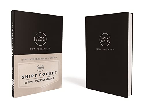 NIV, Shirt Pocket New Testament, Comfort Print Holy Bible (Black Leathersoft)