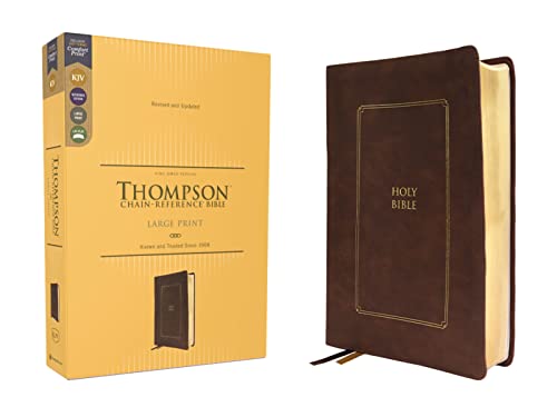 KJV, Thompson Chain-Reference Bible, Large Print (Brown Leathersoft, Revised and Updated)