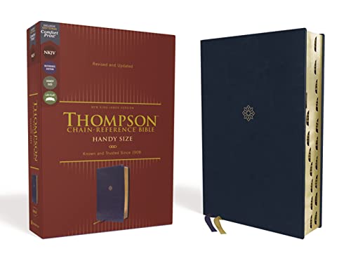 NKJV, Handy Size, Thompson Chain-Reference Bible (Thumb Indexed, Navy Leathersoft)