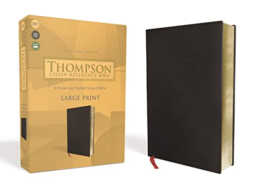 KJV, Large Print Thompson Chain-Reference Bible (Black, Bonded Leather)