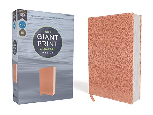 NIrV, Giant Print Compact Bible (Peach Leathersoft)