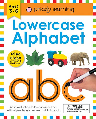 Lowercase Alphabet Wipe Clean Workbook with Pen & Flash Cards (Priddy Learning)