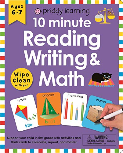 10-Minute Reading, Writing, & Math Wipe Clean Workbook with Pen (Priddy Learning)