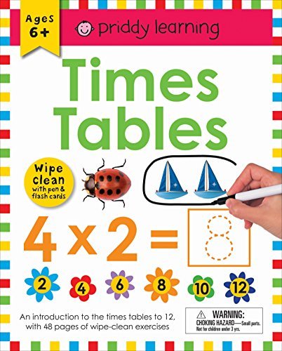 Times Tables Wipe Clean Workbook with Pen and Flash Cards