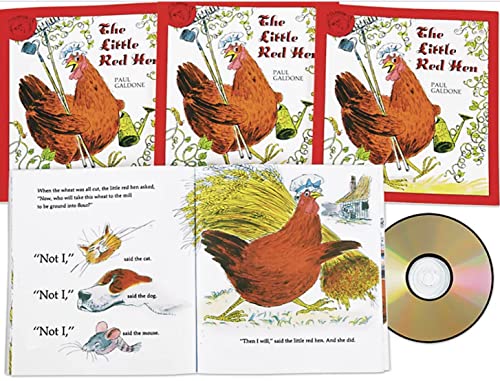 The Little Red Hen Read-Along Set (4 of the Same Book and CD)