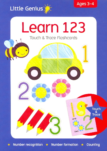 Learn 123 Touch & Trace Flashcards (Little Genius)