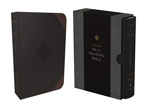 NKJV Deluxe Reader's Bible (1563BK, Black Leathersoft)