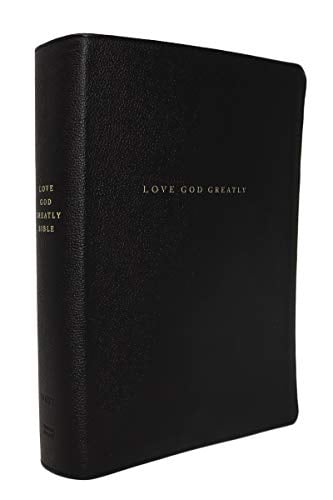 NET, Love God Greatly Comfort Print Bible (4636BK - Black Genuine Leather)