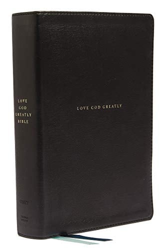 NET, Love God Greatly Bible (Thumb Indexed, Black Genuine Leather)