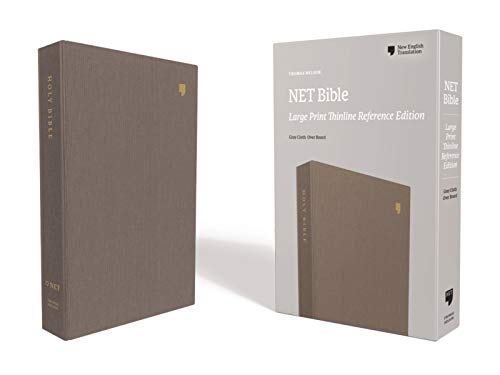 NET Bible, Large Print, Thinline Reference Edition (4672GY - Gray Cloth Over Board)