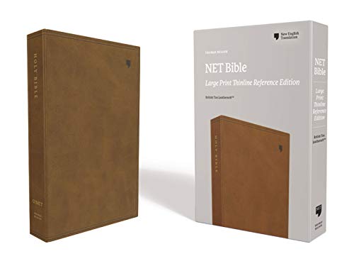 NET Bible, Large Print, Thinline Reference Edition (4673BR Tan Leathersoft)