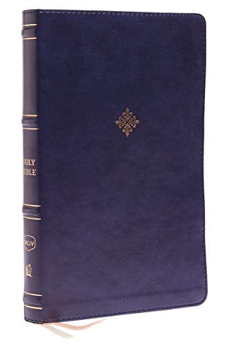 NKJV, Comfort Print, Thinline Bible (4013NA - Navy, Leathersoft)