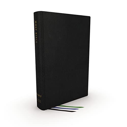NET Holy Bible, Thinline, Large Comfort Print (Black Genuine LeatherThumb Indexed)