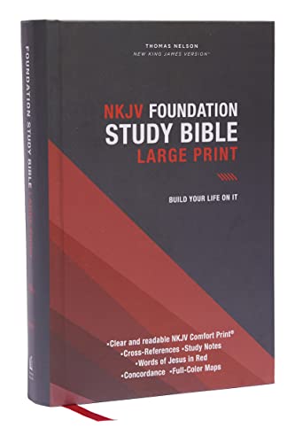 NKJV, Large Print,Foundation Study Bible (Thumb Indexed, #6682 Hardcover)