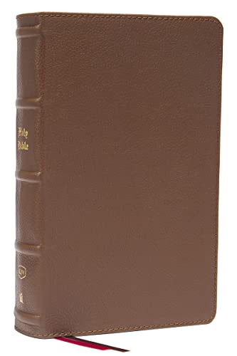 KJV, Personal Size, Large Print ,Single-Column Reference Bible (#8656BRN - Brown Genuine Leather)