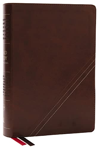 NKJV, Word Study Reference Bible (Thumb Indexed, #9913BRN - Brown Leathersoft)