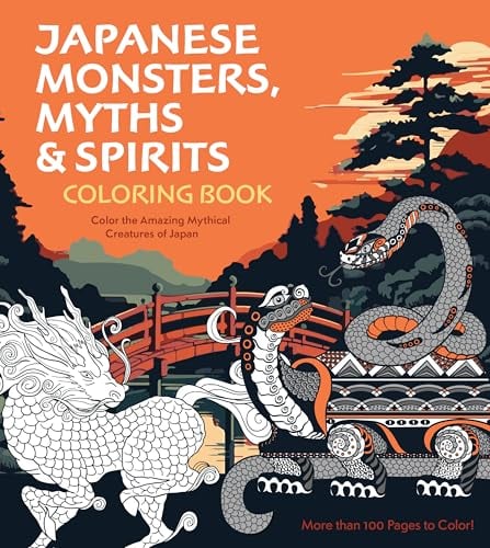 Japanese Monsters, Myths & Spirits Coloring Book