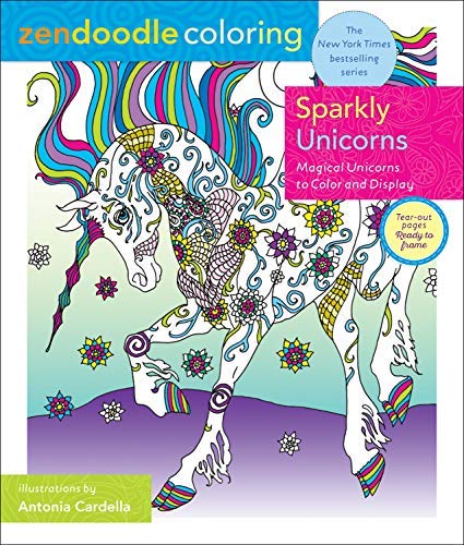 Sparkly Unicorns: Magical Unicorns to Color and Display (Zendoodle Coloring)
