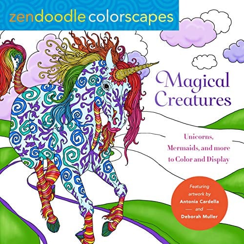 Magical Creatures: Unicorns, Mermaids, and More to Color and Display (Zendoodle Colorscapes)