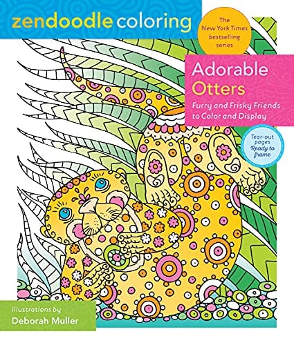 Adorable Otters: Furry and Frisky Friends to Color and Display (Zendoodle Coloring)