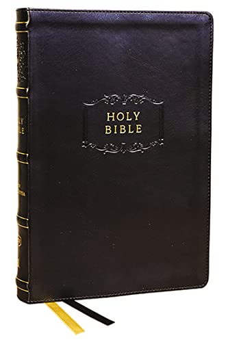 KJV, Center-Column Reference Bible With Apocrypha (Thumb Indexed, #9743BK - Black Leathersoft)