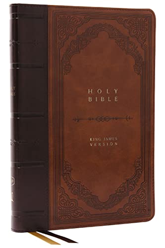 KJV, Giant Print Thinline Bible, Vintage Series (#4413VBRN - Brown Leathersoft)