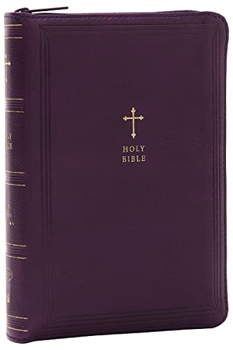 KJV, Compact Reference Bible (#6873ZPUR - Purple Leathersoft With Zipper)