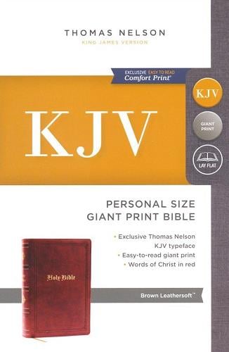 KJV, Personal Size Giant Print Bible (7533BRN - Brown Leathersoft)