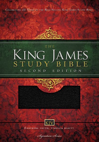 King James Study Bible, 2nd Edition (0135N - Black Bonded Leather, Gilded-Silver Page Edges)
