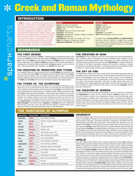 Greek and Roman Mythology (SparkCharts)