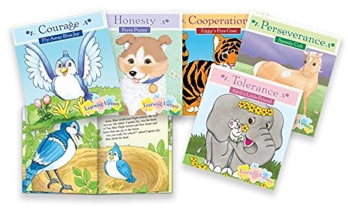 Learning Virtues 5 Book Set: Cooperation, Perserverance, Tolerance, Courage & Honesty