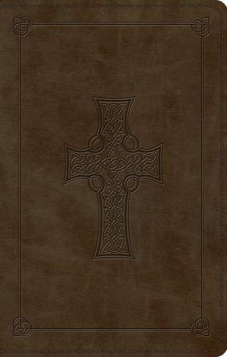 ESV Large Print Value Thinline Bible (TruTone Olive, Celtic Cross Design)