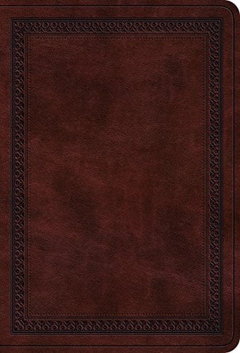 ESV Value Large Print Compact Bible (TruTone, Mahogany, Border Design)