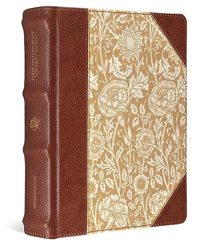 ESV, Large Print Single Column Journaling Bible (Cloth Over Board, Antique Floral Design)