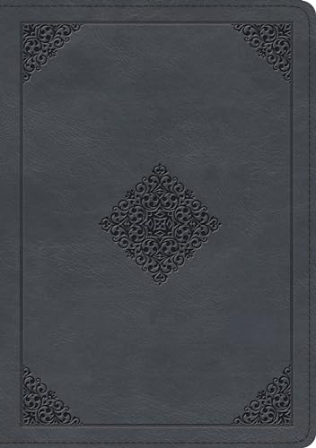 ESV, Large Print Wide Margin Bible (TruTone, Slate Blue, Ornament Design)