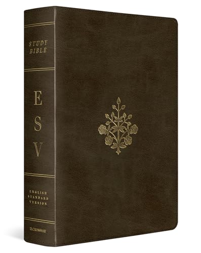 ESV, Large Print Study Bible (TruTone, Olive, Branch Design)