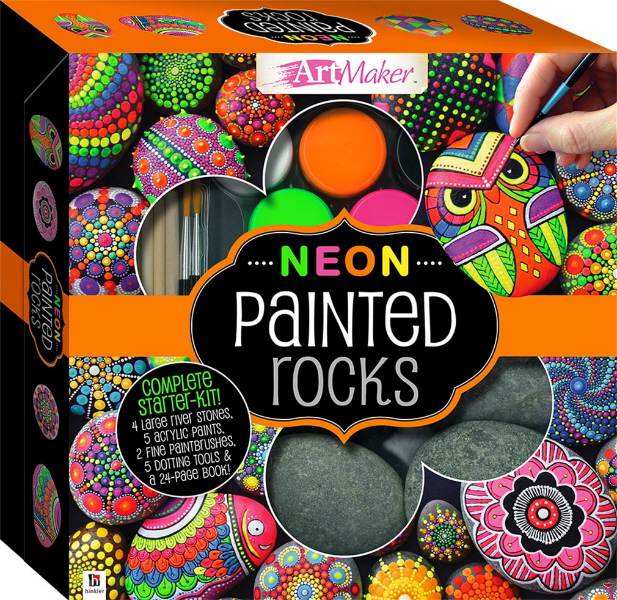 Neon Painted Rocks (Art Maker)