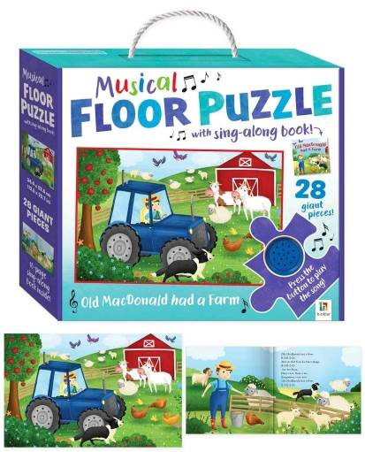 Old MacDonald Had A Farm: 28 Piece Musical Floor Jigsaw Puzzle with Sing-Along Book
