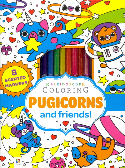 Pugicorns and Friends! (Kaleidoscope Coloring)